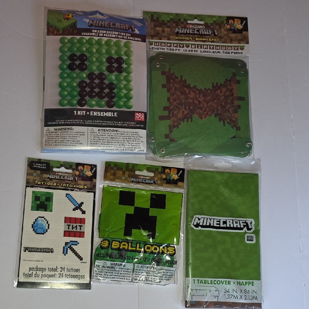 Minecraft Party Supplies Set